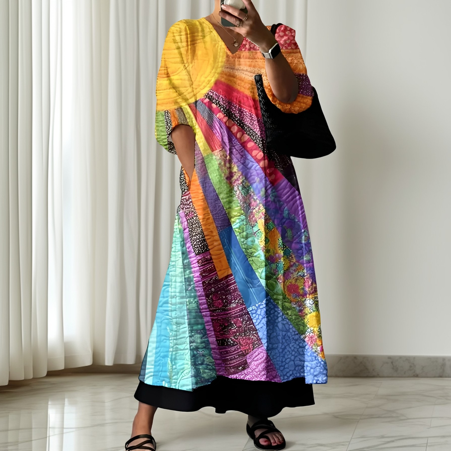 Zanna - Elegantes, buntes Kleid für Damen