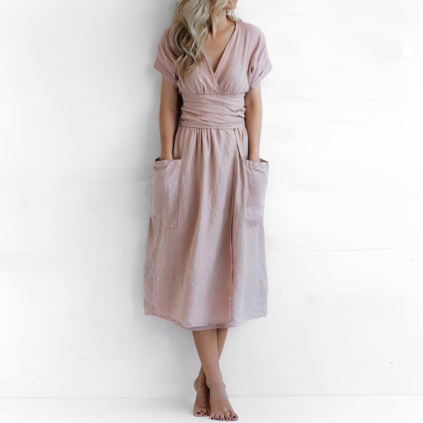 Sasha - Lockeres Wickelkleid mit Taschen