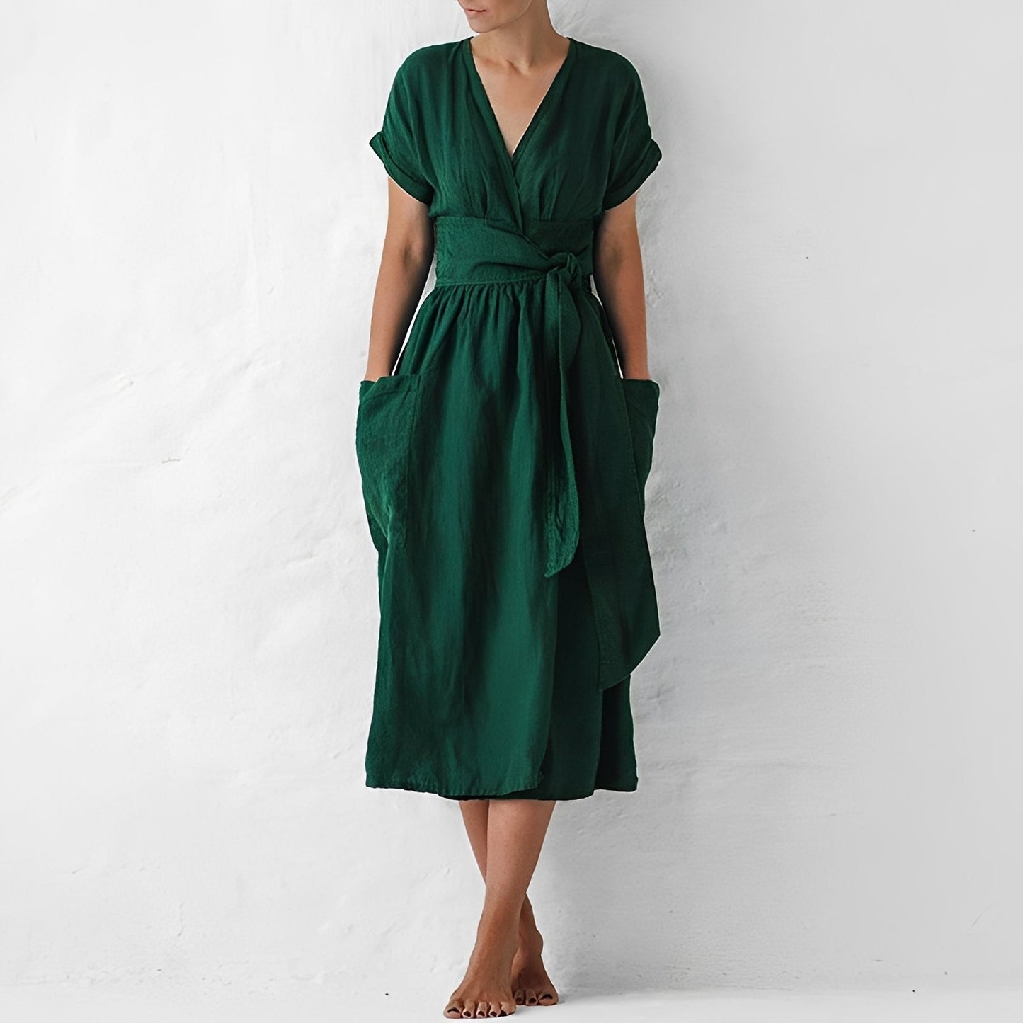 Sasha - Lockeres Wickelkleid mit Taschen