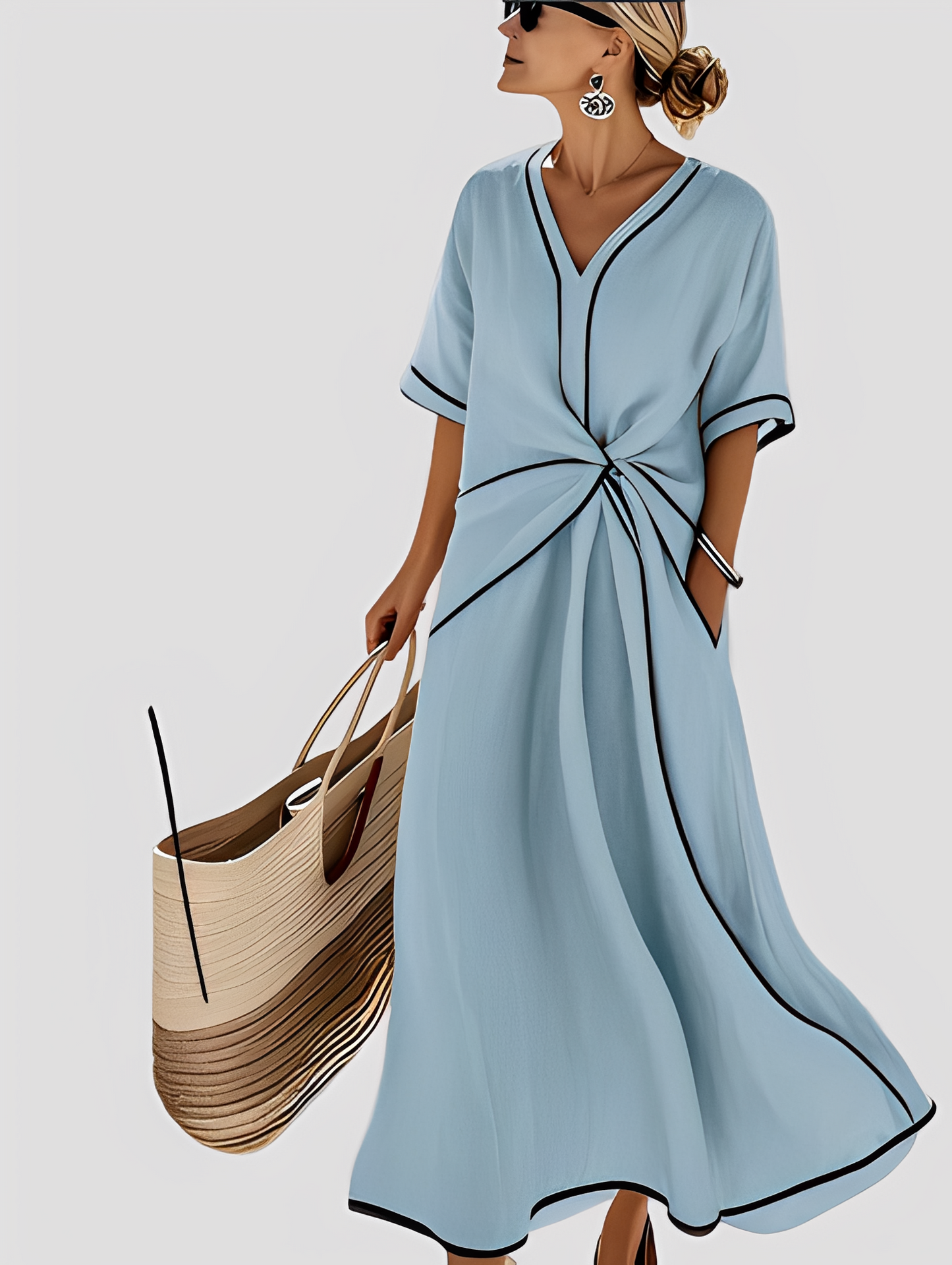 Mabel - Elegantes, locker geschnittenes Damen-Maxikleid