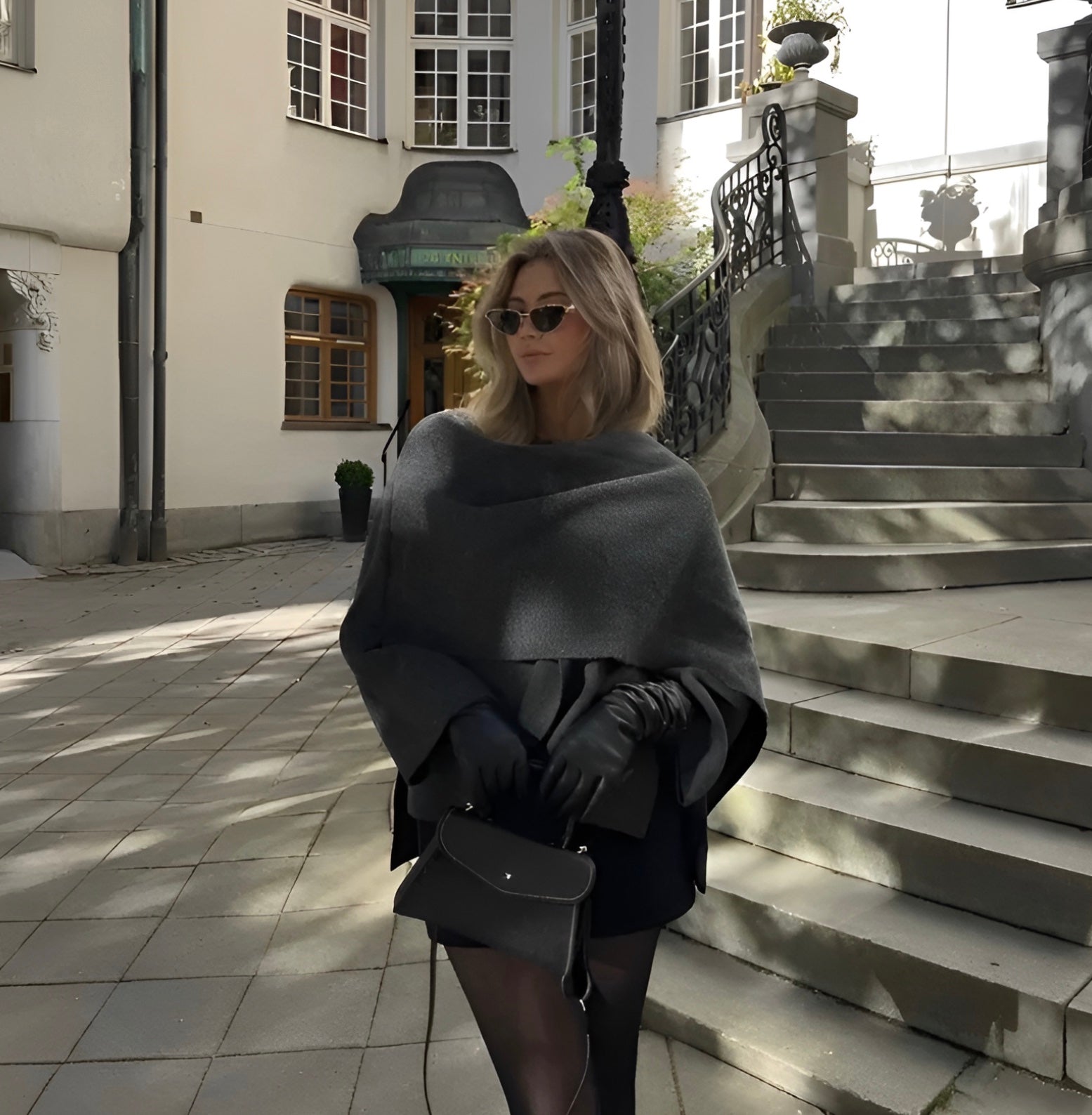 Levke - Damen Viral Cape Mantel