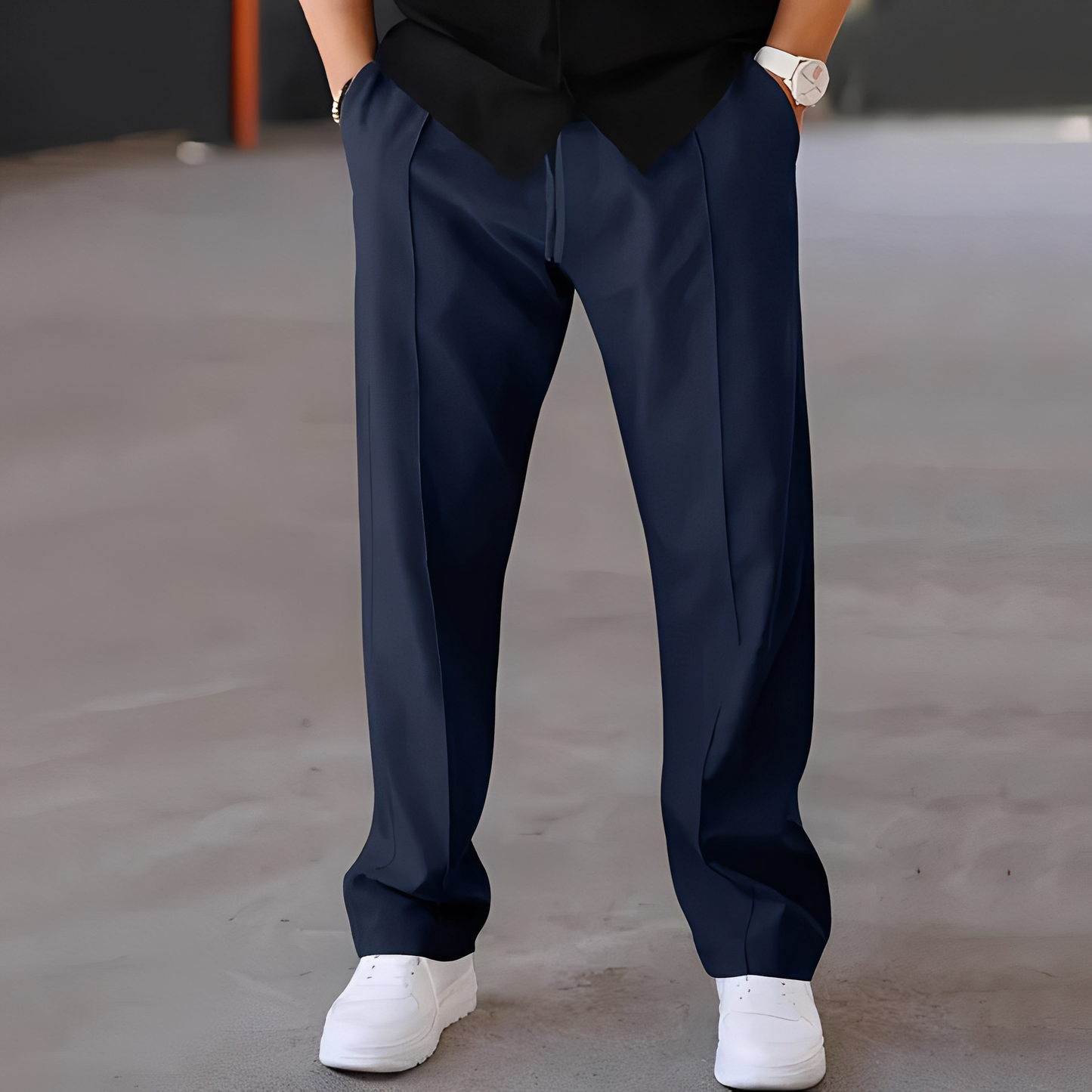 Fresniel - Trendige, gerade und lockere Herrenhose