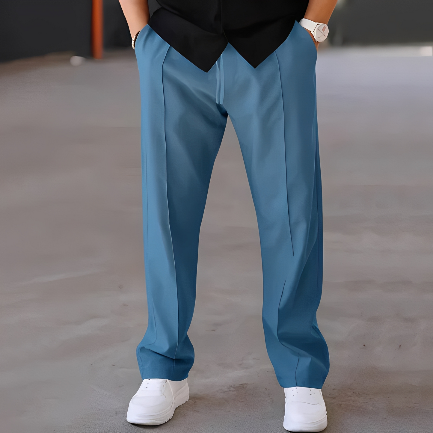 Fresniel - Trendige, gerade und lockere Herrenhose