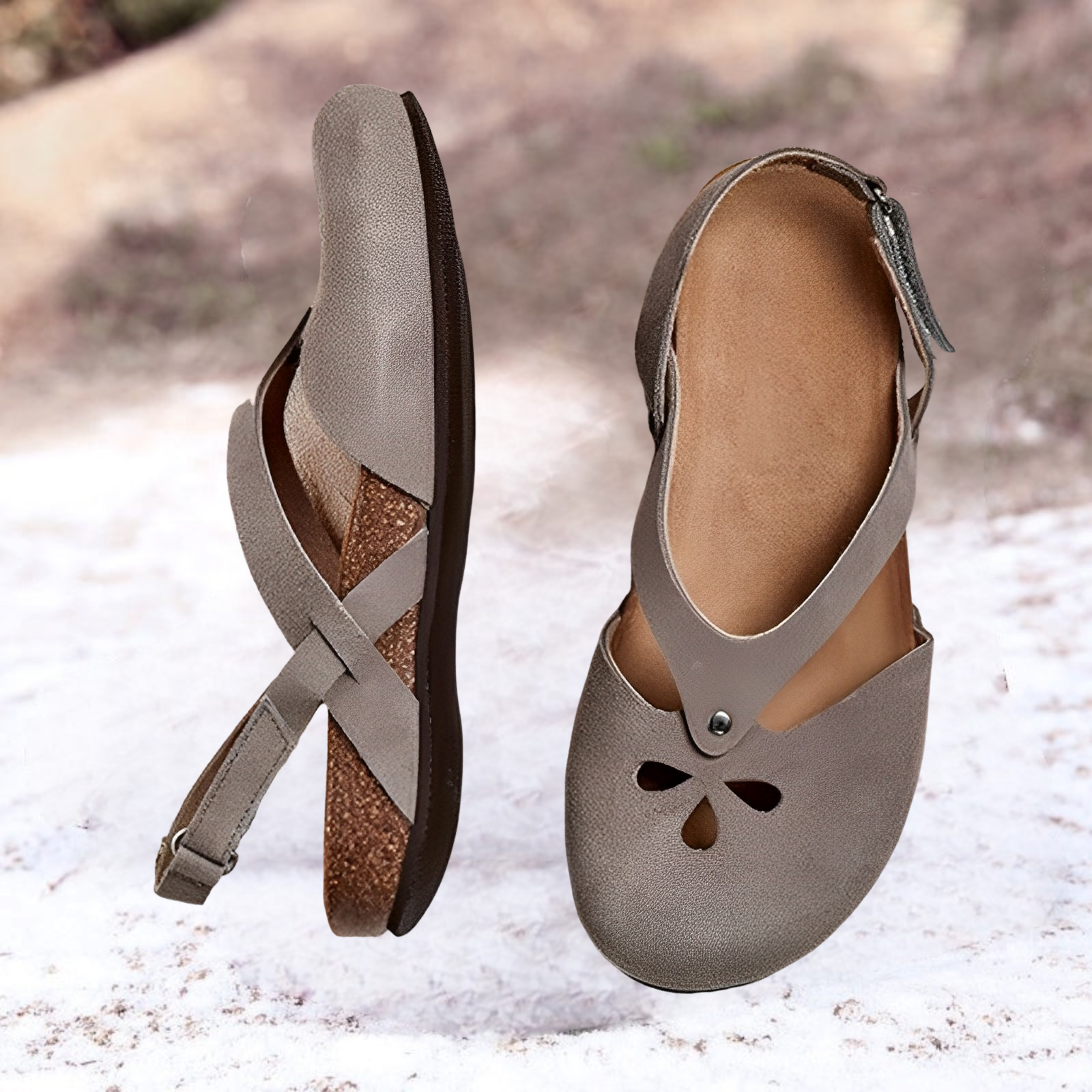 Latrice - Elegante Schlupf Sandalen aus Veloursleder