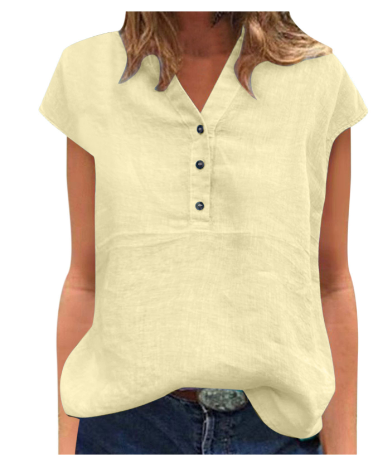 Natasha - Casual und Bequeme Bluse mit Kurzen Ärmeln