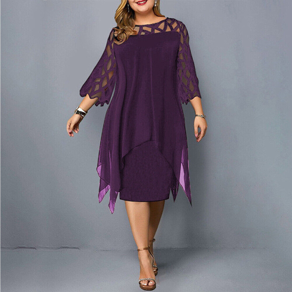 Harper - Elegantes Midi-Kleid in Übergröße